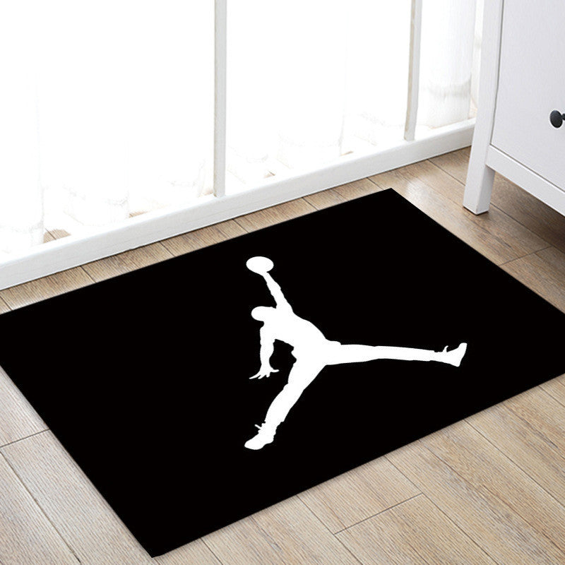 Home Textile NBA Star Jordan Carpet Soft Flannel Non slip Mats Rug for Bathroom Door