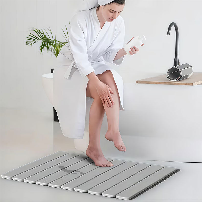40x60cm Diatomite Bath Mat - Quick-Dry, High-Absorbent & Non-Slip Bathroom Rug, Hygienic & Foldable Bath Mat for Home